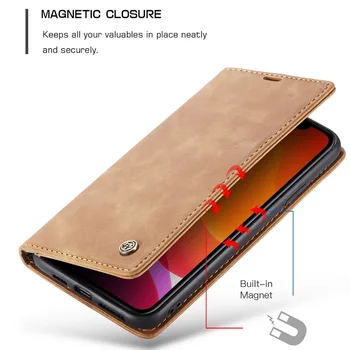 5 värvi Luksus Magnet Rahakott Nahast Flip Case For iphone 11 Pro X-XR, XS Max 8 7 6 6S Pluss Põrutuskindel 360 Täielikult Katta Paar