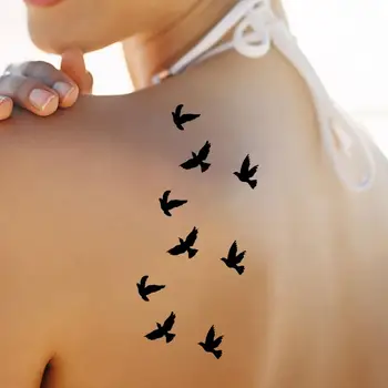 50% Hot Müük Sõidavad Must Lind Eemaldatav Tätoveering Body Art Veekindel, Seksikas Üleandmise Kleebise jaoks Unisex