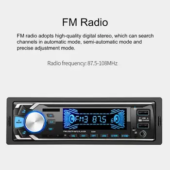 5009 12V Auto MP3 Mängija, Kiire Laadimine Dual USB-Bluetooth-Kõlariga Värviline Raadio Mängija Sõidukid Auto-Mängija Hor Müük