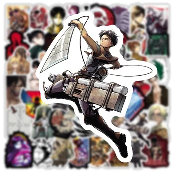 50TK Rünnak Titan Anime Kleebised DIY Mootorratta Pagasi Kitarr Rula Graffiti Veekindel Cartoon Kleebis Laps Mänguasja Kleebised