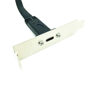 50cm USB-3.1 Esipaneel Header Type-E USB-C C-Tüüpi Emane Pesa Pikendus juhtmed +Panel Mount Kruvi Tüüp E-Liides