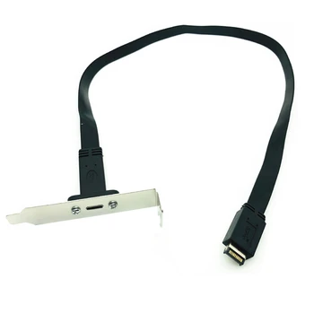 50cm USB-3.1 Esipaneel Header Type-E USB-C C-Tüüpi Emane Pesa Pikendus juhtmed +Panel Mount Kruvi Tüüp E-Liides