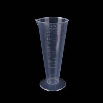 50ml läbipaistev mõõtesilinder plastikust mõõtekork eksperimentaalne asjade mõõtmise vahendid keemiline labori tarvikud 31586
