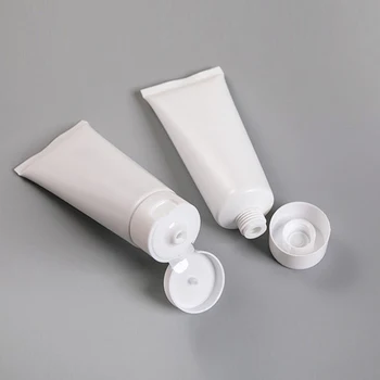 50tk 10ml - 100ml Valge Pehme Plastikust Torud Reisi Tühi Pudel Korduvtäidetavaid pakendid Kosmeetika Kreem, Šampoon ja Kreem