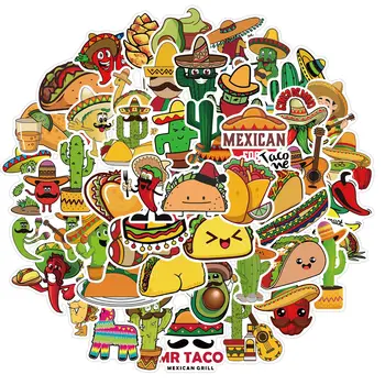 50tk Mehhiko Toit Taco Grill Kleepsud Pudel Telefon Mootorratta Kitarr Graffiti Scrapbooking Kirjatarvete Kleebised Lapsed Kingitus, Mänguasjad