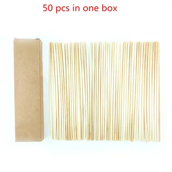 50tk/Pack Bambusest Õled Joomine söögiriistad Korduvkasutatavad naturaalsest Puidust Sobib Pidu /Sünnipäeva/Pulm /Baar/Tools/restoran Vahendid 117281