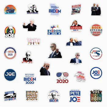50tk USA President Joe Biden Harris 2020 Kleebised Veekindel PVC Kleebised DIY Sülearvuti Pagasi Auto Rula Külalisteraamatusse Külmkapp Telefon
