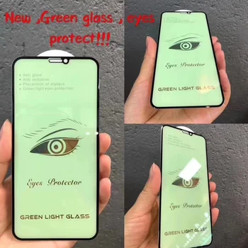 50tk/palju Full Cover Roheline tuli Kaitsvad silmad Karastatud Klaas iPhone 11 pro max XR X XSMAX 6 6s 7 8 Klaasi Ekraani Kaitsekile 165673