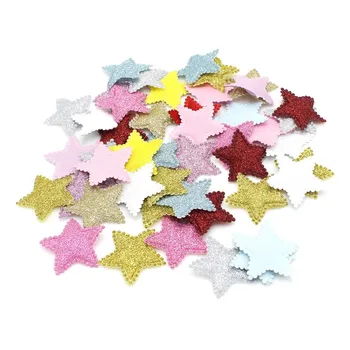 50tk/palju Polsterdatud Glitter Riie star Applique DIY Asjade Müts, Kindad, Riided Kangast Säärised Õmblemine Peakatet Decor