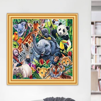 5D DIY Diamond Maali Loomade Elevant ristpistes Komplekt, Täielik Puuri Ruudu Tikandid Art Pilt Kive Home Decor