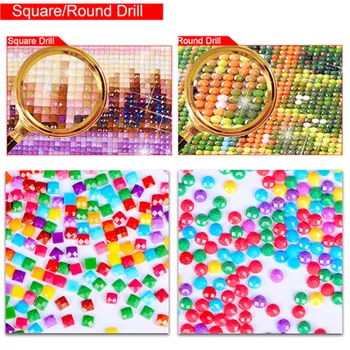 5D Käsitöö DIY Square Teemandid Maal 