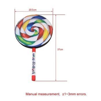 5Pack 8Inch Lollipop Trummel koos Vasara Rainbow Värvi Muusika Rütmi Vahendeid, Lapsed, Beebi Lapsed Mängivad Mänguasi