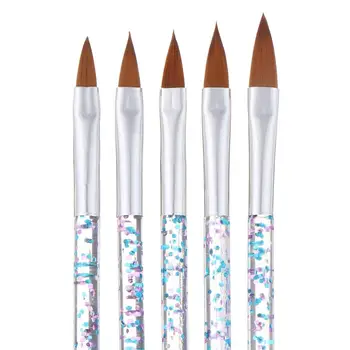 5TK Küünte Crystal Pen Nikerdatud Pen Geel Silmalainer poola Harja Komplekt Nail Art Dotting Vahendid Nail Brush Set Meik Kosmeetika Hulgimüük 18619