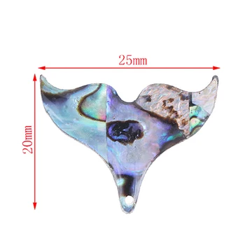 5TK Naturaalne Abalone Shell Kala Saba Ripatsid, Nõidumine Pärlmutter Kest DIY Ehteid Teha Fishtail Seashell Kingitus 25*20mm 10809