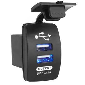 5V 3.1 Dual USB-sigaretisüütaja Pistikupesa Auto, Mootorratta, sigaretisüütaja Laadija 12-24V Universaalne Autod Mootorrattad ATV Paat