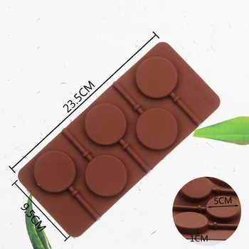 5cm ümber Lille, Šokolaadi Lollipop Silikoon Hallituse 6 Pulgad Suhkru Käsitöö Fondant Kook Dekoreerimiseks Vahend, Küpsetamine Nõud 142672
