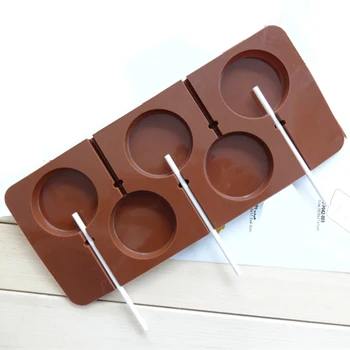 5cm ümber Lille, Šokolaadi Lollipop Silikoon Hallituse 6 Pulgad Suhkru Käsitöö Fondant Kook Dekoreerimiseks Vahend, Küpsetamine Nõud