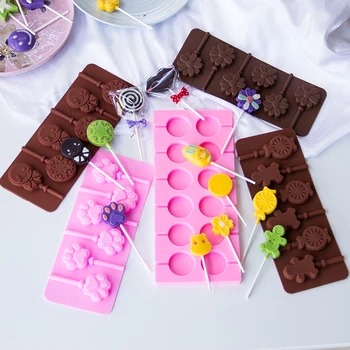 5cm ümber Lille, Šokolaadi Lollipop Silikoon Hallituse 6 Pulgad Suhkru Käsitöö Fondant Kook Dekoreerimiseks Vahend, Küpsetamine Nõud