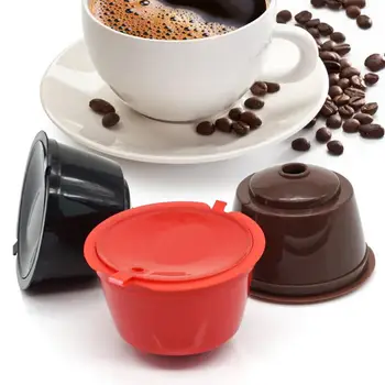 5tk Korduvkasutatavad Kohvi Kapsel Filter Cup sobib Dolce Gusto Korduvtäidetavaid Nespresso Kapslid Filter Tass Koos Lusikaga, Harjaga Coffeeware