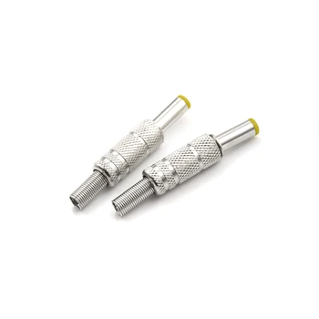 5tk Metallist 5.5*2.1 5.5x2.1mm/5,5 mm*2,5 mm 5.5*2.5 mm DC Mees Jack Plug Adapter Connector Pistik Kollase Peaga 54784