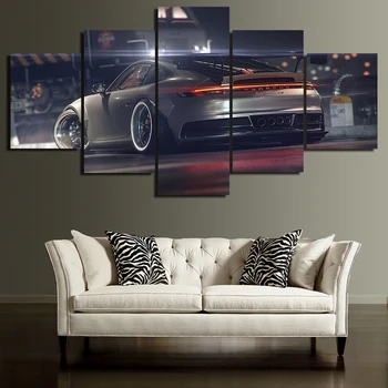 5tk Porsche 911 GT Sport Auto Nr Raamitud Cuadros Plakatid Lõuend Seina Art Pilte Tarvikud Kodu Decor elutuba Maalid