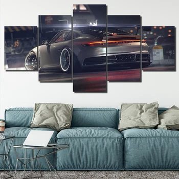 5tk Porsche 911 GT Sport Auto Nr Raamitud Cuadros Plakatid Lõuend Seina Art Pilte Tarvikud Kodu Decor elutuba Maalid
