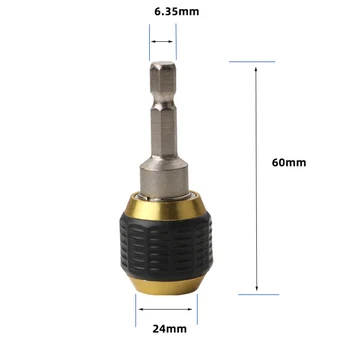 6.35 mm Kuusnurkne Vars, kiirühendus 1/4 tolli Self-Locking Connecting Rod Drill Bit Adapter Korrus Hoone elektritööriistade Osad