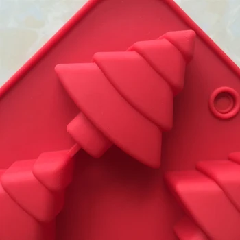 6 Auku Jõulupuu Kujuga Silikoonist Hallituse Kook Teenetemärgi Fondant küpsised tööriistad 3D Silikoonist Vormi Gumpaste Candy 28817