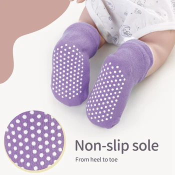 6 Paari/palju 6-36Month Baby Puuvillane Korrus Sokid Anti-slip Paat Sokid Lastele Orgaaniline Puuvill Lapsele Nelja Hooaeg