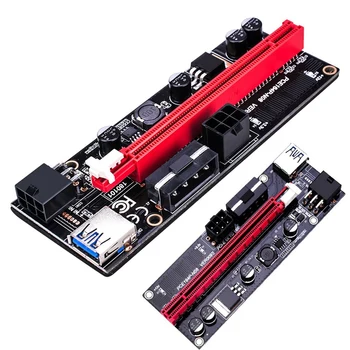 6 Tk Ver009S PCI-E Adapter Card PCIE1X, et 16X 6Pin Pildi Adapter Juhatuse USB3.0 pikendusjuhe Kasutada BTC Kaevandamine 82478