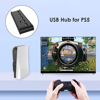 6 in 1 USB Hub 5 USB-A + 1 USB-C Sadamate PS5 PS5 Digitaalne Väljaanne