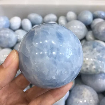 60mm Looduslik Sinine Celestite Kera Quartz Crystal Ball Tervendav 9562