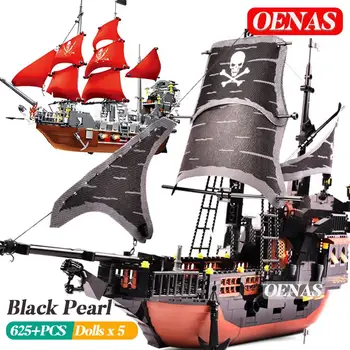 652PCS KES Kariibi mere Piraadid Musta Pärli Vaimu Sõda Laeva Suur Mudel Tehnika ehitusplokid Lapsed DIY Poiste Mänguasi Lastele Kingitus