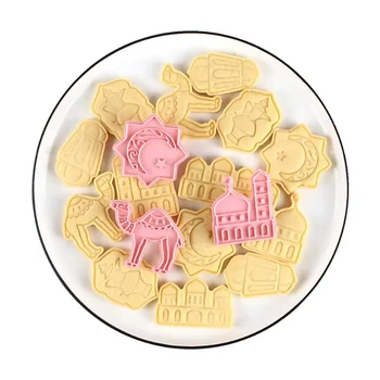 6TK/SET EID MUBARAK Ramadan Biskviit Hallituse Cookie Kutter 3D DIY Kook Küpsetamine Vahendid Küpsetamine Lõikur Hallituse Kook Dekoreerimiseks Vahendid