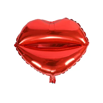 6tk 18inch Kiss Lip-Foolium Õhupallid Punane Roos Punane Huule armastus Õhupalli Sünnipäeva Pulm Teenetemärgid ystävänpäivä Kingitused Globos