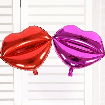 6tk 18inch Kiss Lip-Foolium Õhupallid Punane Roos Punane Huule armastus Õhupalli Sünnipäeva Pulm Teenetemärgid ystävänpäivä Kingitused Globos