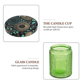 6tk Pressitud Klaasist Küünla Konteiner Komplektid Tühi Ring Küünal Tassi Soja Küünal Vaha Tegemise Mason Purgid Aroma Pudel