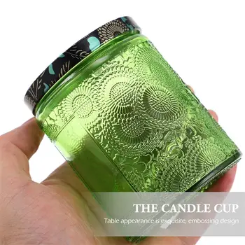 6tk Pressitud Klaasist Küünla Konteiner Komplektid Tühi Ring Küünal Tassi Soja Küünal Vaha Tegemise Mason Purgid Aroma Pudel