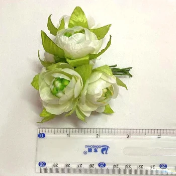 6tk Silk Stamen Kunstlikku Lille Kimp Pulmas Teenetemärgi DIY Käsitsi valmistatud Pärg Kingitus Scrapbooking Käsitöö Võltsitud Lilled