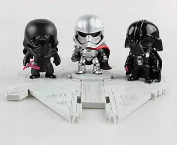 6tk/set Movie Star Wars Mandalorian Kylo Ren & Chewbacca & Baby Yoda & BB-8 & Darth Vader & Kapten Phasma Joonis Mudel Mänguasjad