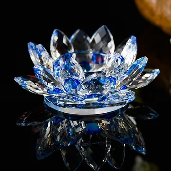 7 Värvi Kristall, Klaas Lotus Flower Küünal Tee Valguse Omanik Budistliku Küünlajalg Pulm Baari Poole sõbrapäeva Teenetemärgi 148192