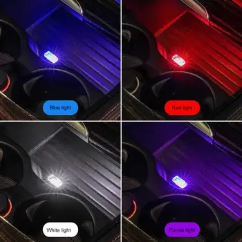 7 Värvid Automaatne RGB Auto LED USB Ümbritseva Valguse Meeleolu Interior Lamp Plug/Play Avarii Lambid Mini Auto Auto Tarvikud Decor