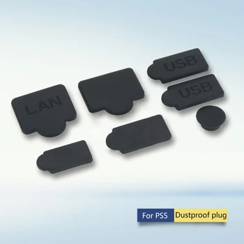 7tk Silikoon Tolmu Pistikud USB-Liides, Anti-tolmu HDMI-ühilduvate Kaas PS5 Mängukonsool W0YE