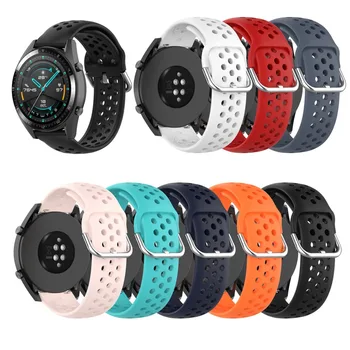 8 Värvi 22mm Silikoonist Rihm Bänd Mood Hingav Sport Watchbands Jaoks Xiaomi Värv Watch/Huawei Vaadata GT2 46 mm Rihm