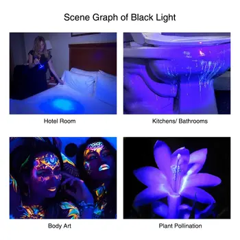 8000Lumens UV-Taskulamp Lilla Valgus Lanterna 395nm Ultra Violet Valguses LED Taskulamp Zoomable Taskulamp, mida 18650 Aku