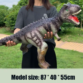 87cm Jurassic World Tõetruu Suur Dinosaurus Mudel Plastikust Anti Alla Pestav Türannosaurus Rex Raptor Mänguasi Lastele Kingitused