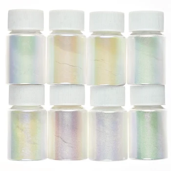8Bottle/Set 8 Värvi Läikiv Kameeleon Tolmu Nail Art Pearl Pulber pärlmutterläiget tekitavad Vilk, Epoksüvaik Mineraal Seep Maniküür Pigment Te#78
