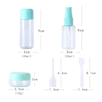 8Pcs/Set Mini Kaasaskantav Kosmeetika Korduvtäidetavaid Pudelid Plastikust Läbipaistev Tühi Multi-function Meik Konteiner Reisi Tarvikud