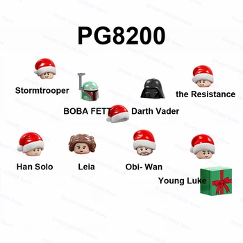 8pcs Jõulud Leia Obi-wan Han Solo Boba Fett Stormtrooper Koguda ehitusplokid Telliskivi Star Arvandmed Sõjad Mänguasi Lastele PG8200