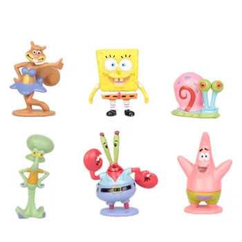 8pcs/set Animatsiooni Kawaii Käsnad Bobs Patrick Star Joonis Mänguasjad Cartoon Sponge Bobs Bobs Joonis Mänguasjad Lastele Xmas kingitus 125 16593